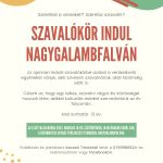 Szavalókör indul Nagygalambfalván! Szavalókör indul Nagygalambfalván