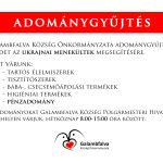 Adománygyűjtés az ukrajnai menekültek megsegítésére Adománygyűjtés az ukrajnai menekültek megsegítésére