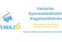 Vakációs gyerekbibliahét Kisgalambfalván Vakációs gyerekbibliahét Kisgalambfalván