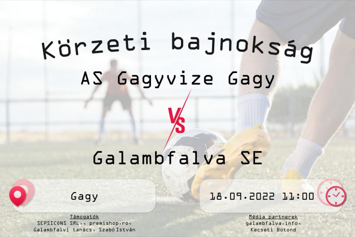 Vasárnap Gagyi Gagyvize-Galambfalva SE bajnoki mérkőzés