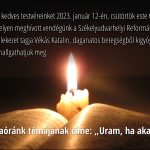 Bibliaóra holnap este hat órától Bibliaóra holnap este 6 órától Nagygalambfalván