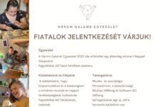 Fiatalok jelentkezését várja a Három Galamb Egyesület Fiatalok jelentkezését várja a Három Galamb Egyesület