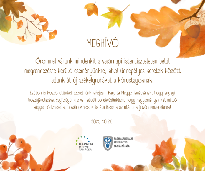 Szeretettel várnak mindenkit a székelyruhák átadására