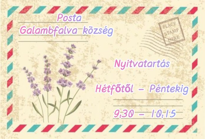 Ismét nyitva a galambfalvi posta – újra intézhetők a mindennapi ügyek