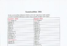 Tájékoztatás a szemétszállítás időpontjáról (2026) Tájékoztatás a szemétszállítás időpontjáról (2026)