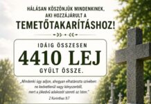 Temetőfejlesztési adománygyűjtés: már 4410 lej gyűlt össze Temetőfejlesztési adománygyűjtés: már 4410 lej gyűlt össze