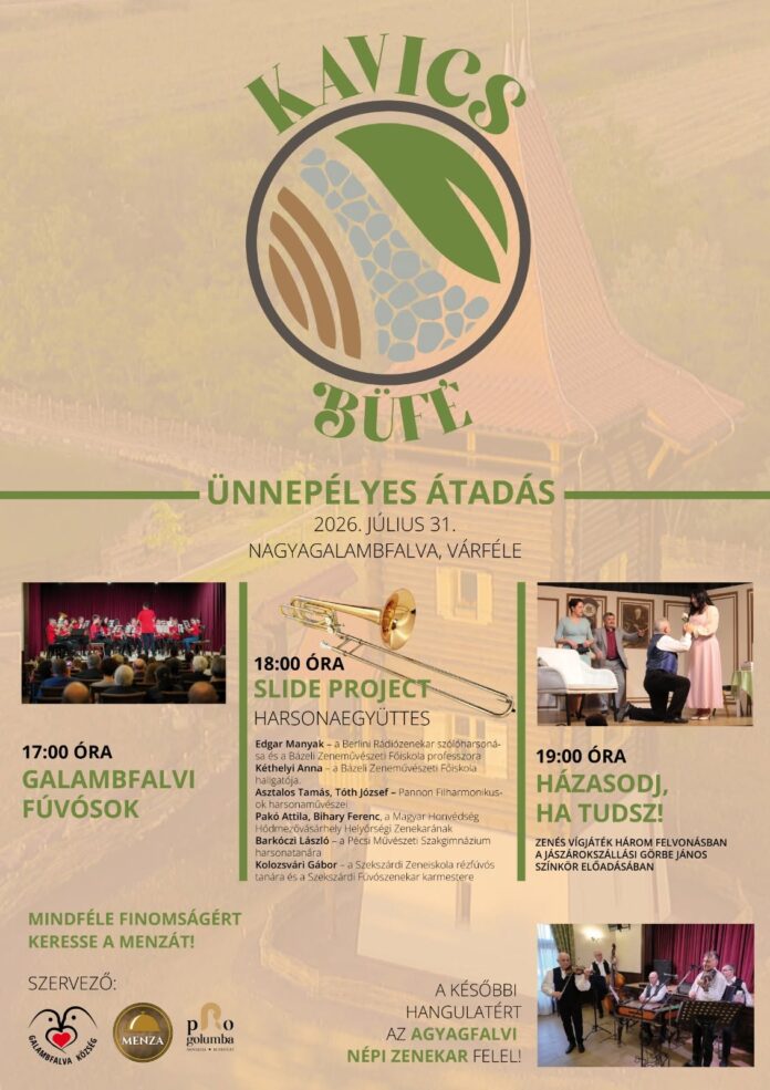 Ünnepeljük együtt a Kavics Büfé megnyitóját Nagygalambfalván